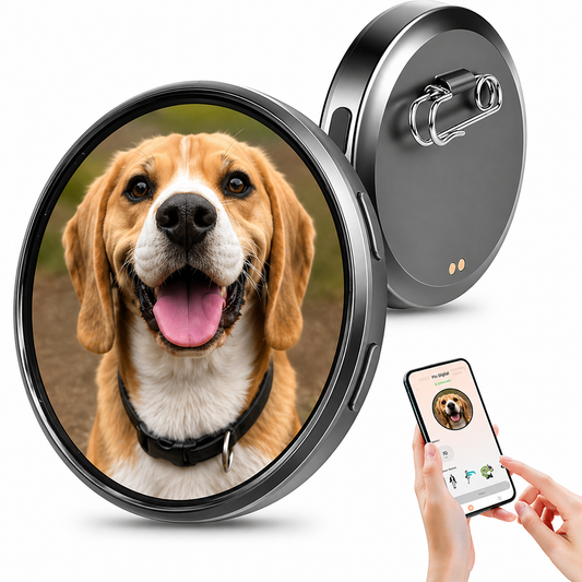 LivePin™ Pin Digital para Mascotas – Lleva la Foto de tu Perro, Gato o Ser Querido Siempre Contigo